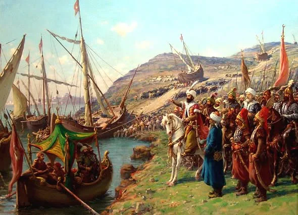Fatih Sultan Mehmet, İstanbul'u kuşatma harekâtına başladı....