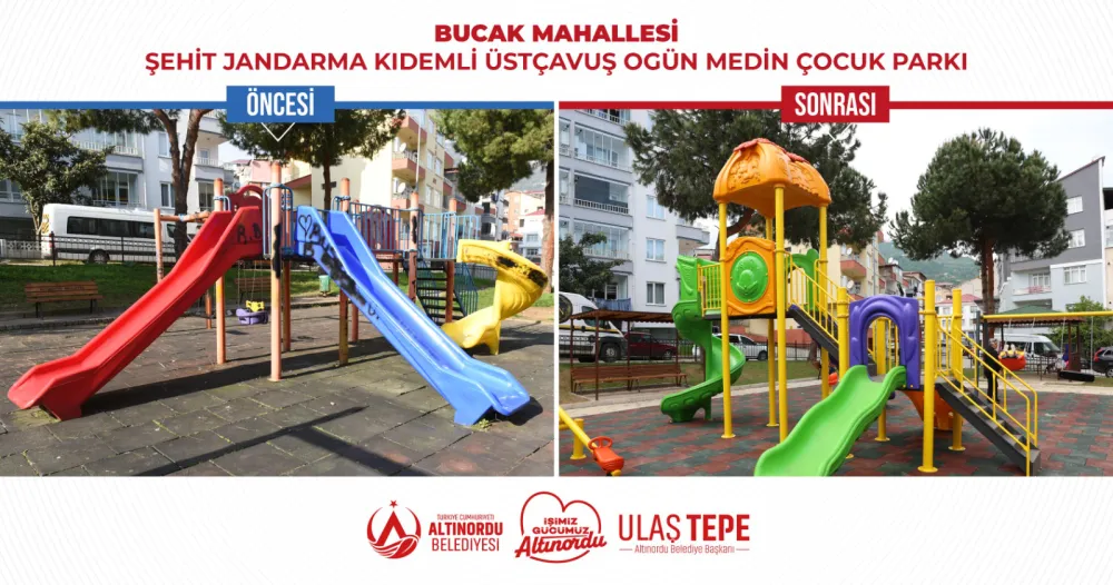 OGÜN MEDİN PARKI DA SİL BAŞTAN YENİLENDİ