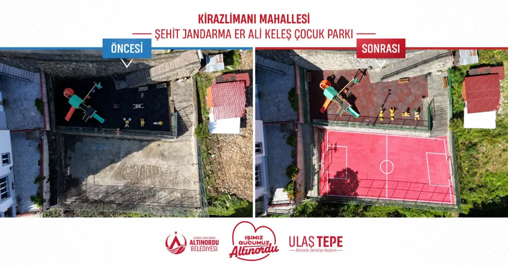KİRAZLİMANI ŞEHİT ALİ KELEŞ ÇOCUK PARKI’NDA RİSK ORTADAN KALDIRILDI