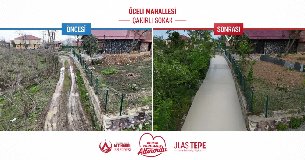 ÖCELİ ÇALKIRLI SOKAK DA BETONA KAVUŞTU
