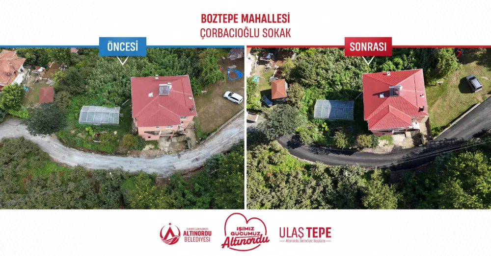 ALTINORDU BELEDİYESİ BOZTEPE’DE YILLARIN ULAŞIM SORUNUNU ÇÖZÜME KAVUŞTURDU