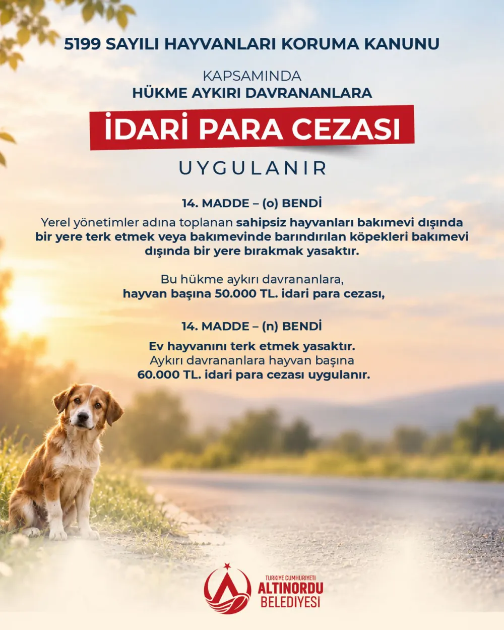 ALTINORDU BELEDİYESİ’NDEN YASAL UYARI