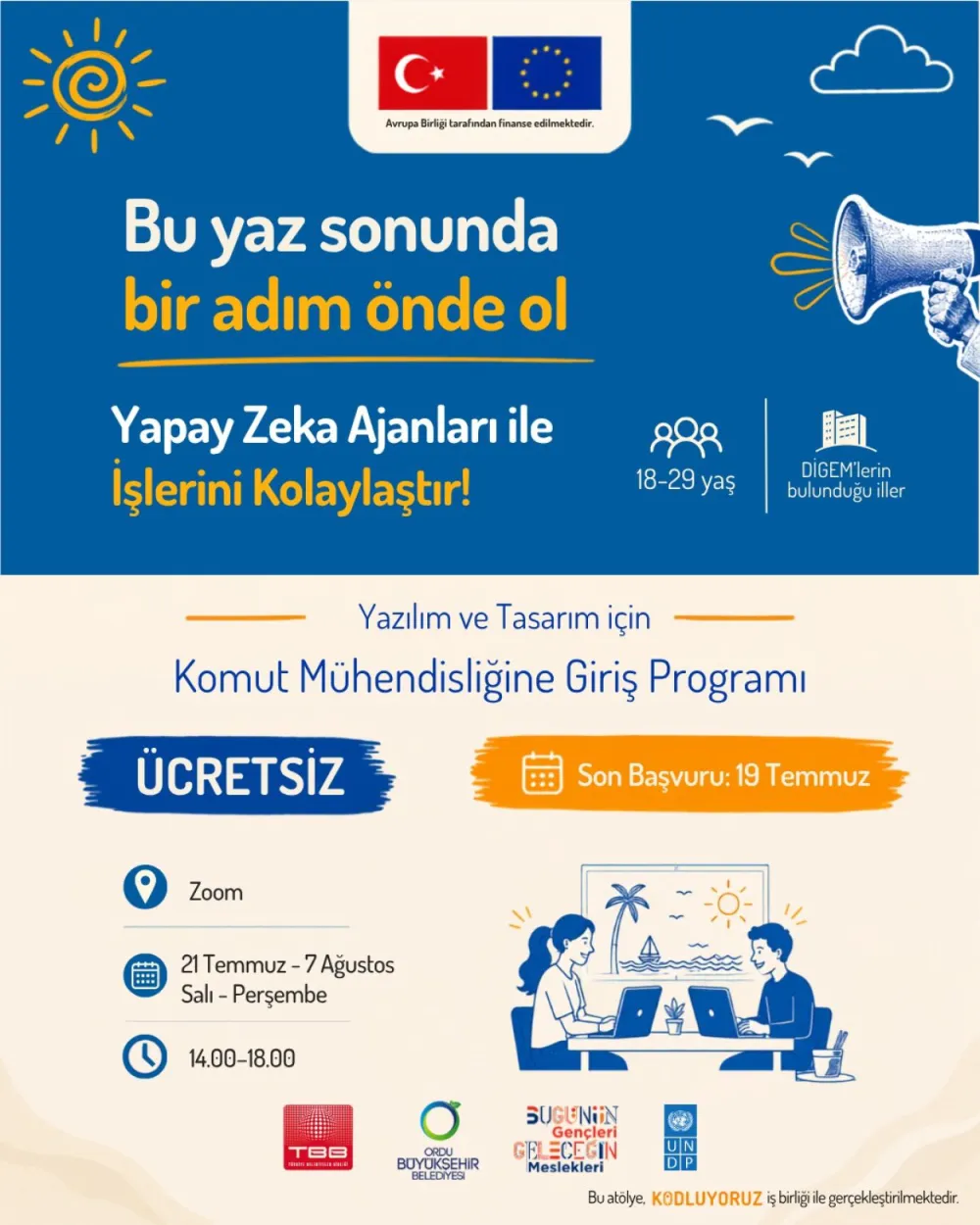ORDU BÜYÜKŞEHİR BELEDİYESİNDEN GENÇLERE YAPAY ZEKÂ EĞİTİMİ FIRSATI