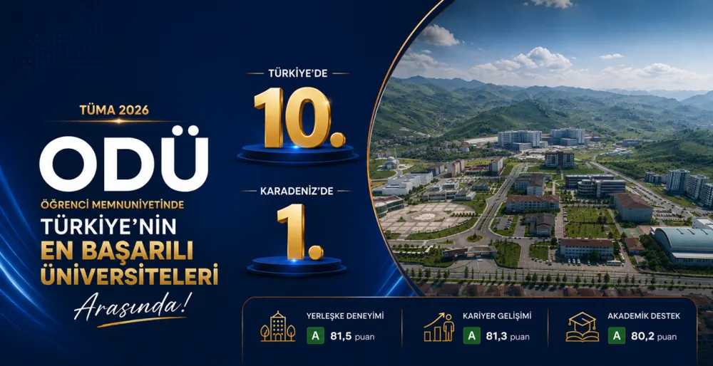 ODÜ, Öğrenci Memnuniyetinde Liderliğini Sürdürüyor: Türkiye Genelinde 10’uncu, Karadeniz Bölgesi’nde 1’inci Sırada