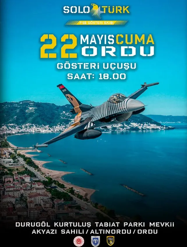 Ordu’da SOLOTÜRK Gösterisi Yapılacak
