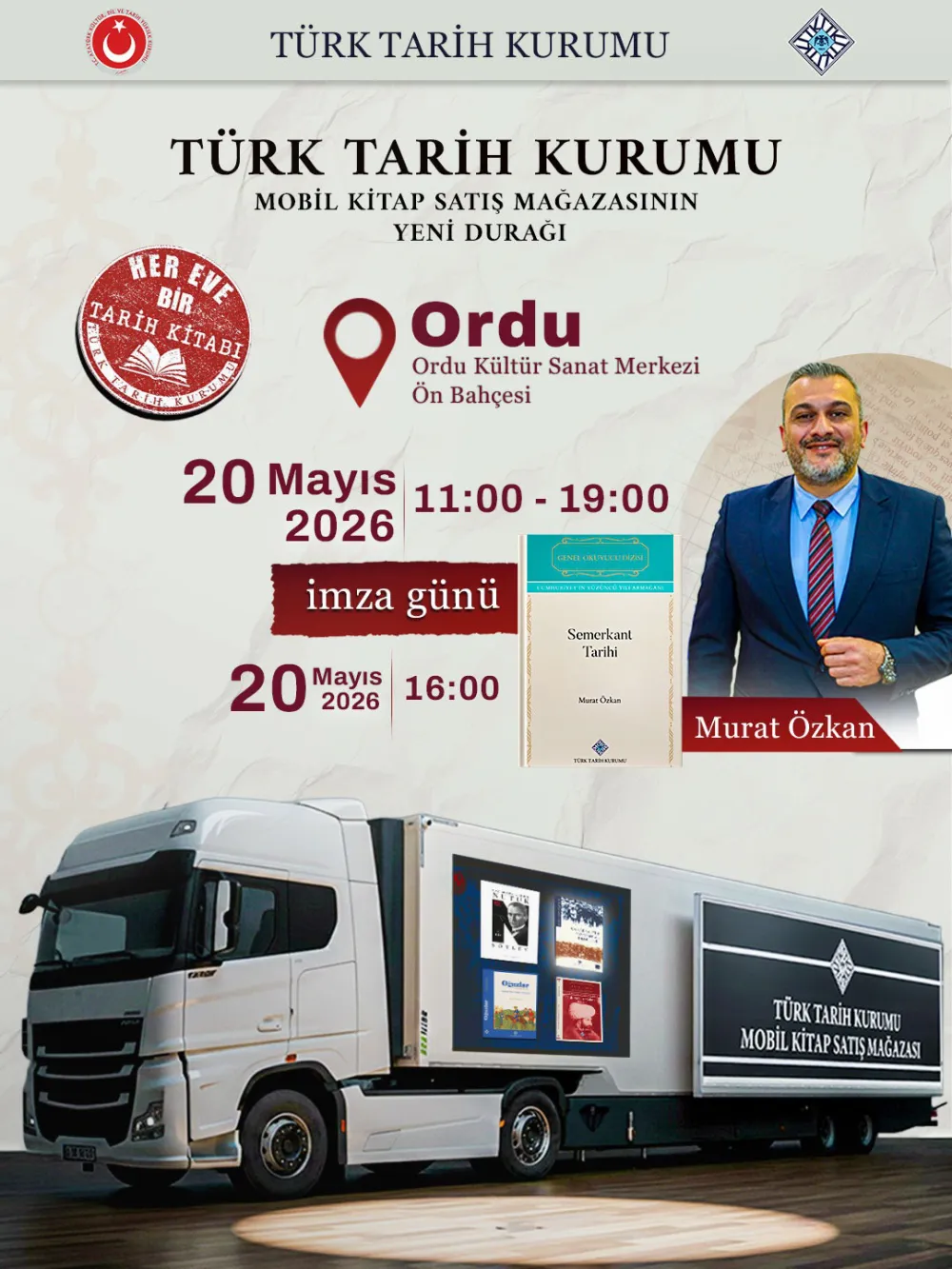 Türk Tarih Kurumu Mobil Kitap Satış Mağazası Tüm Türkiye’de Okurla Buluşuyor